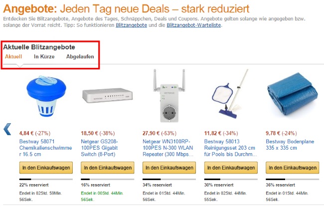 Amazon Blitzangebote