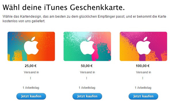 Apple Geschenkkarte