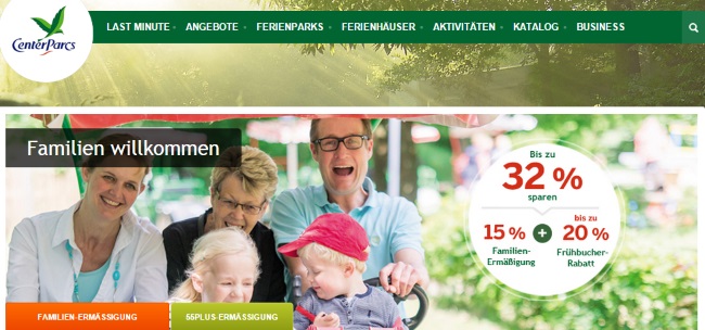 Center Parcs für Familien