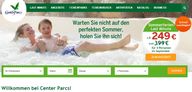 Center Parcs Onlineshop