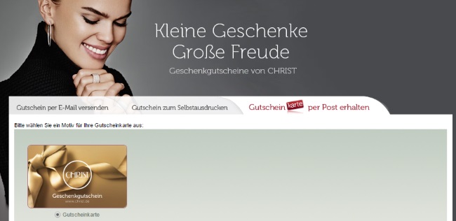 Christ Geschenkgutscheine