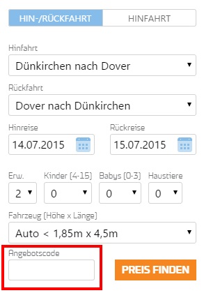 DFDS Gutschein einlösen