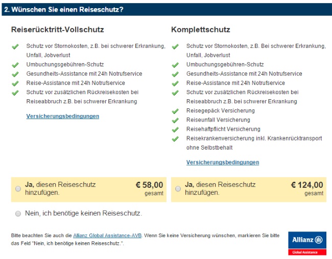 Expedia Reiseschutz