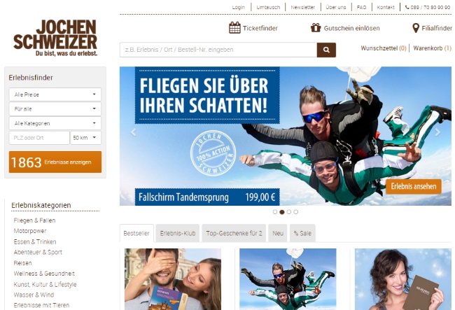 Jochen Schweizer Onlineshop