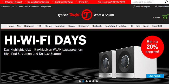 Teufel Onlineshop