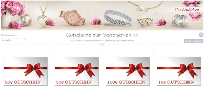 The Jeweller Geschenkgutscheine