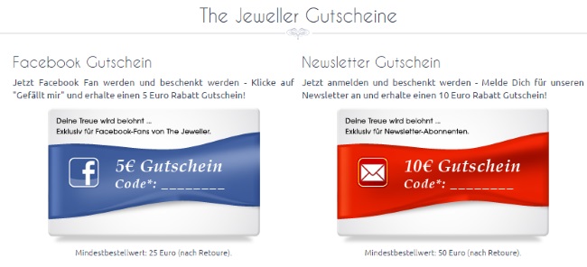 The Jeweller Gutscheine