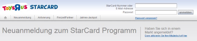 ToysRus StarCard
