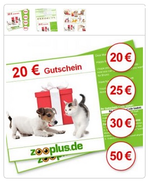 Zooplus Geschenkgutscheine