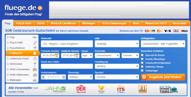 fluege.de Onlineshop