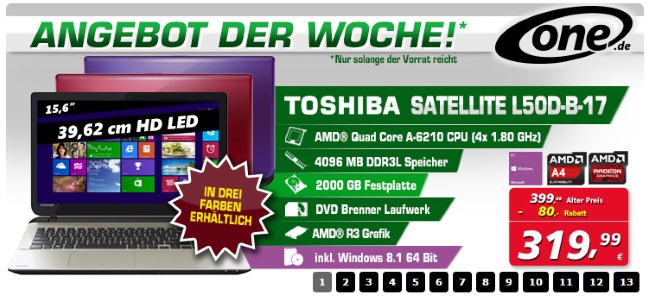 one Angebot der Woche