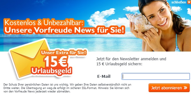 weg.de Newsletter