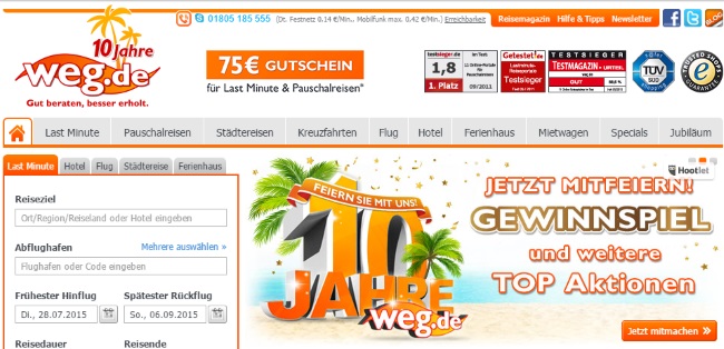 weg.de Onlineshop