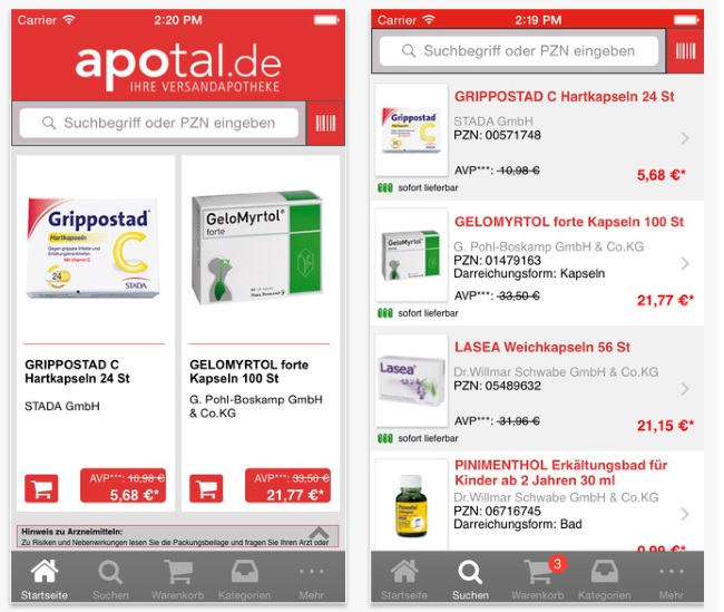 Apotal iPhone-App