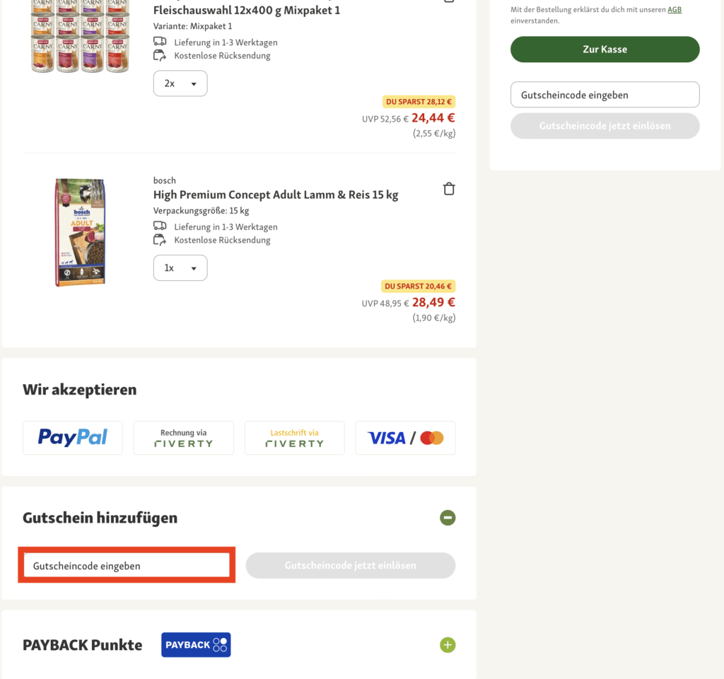 Fressnapf Gutschein