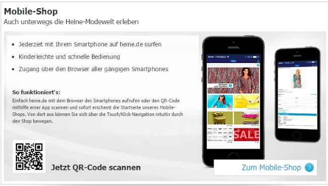 Heine Mobile Shopping