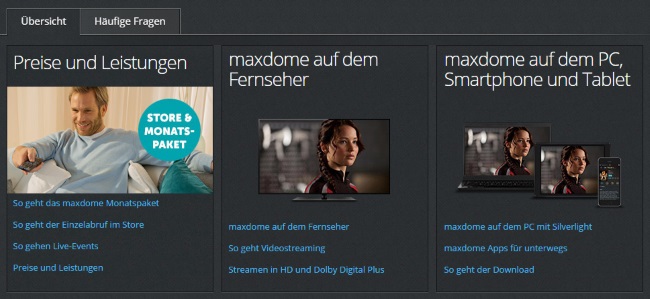 Maxdoome Preise und Leistungen