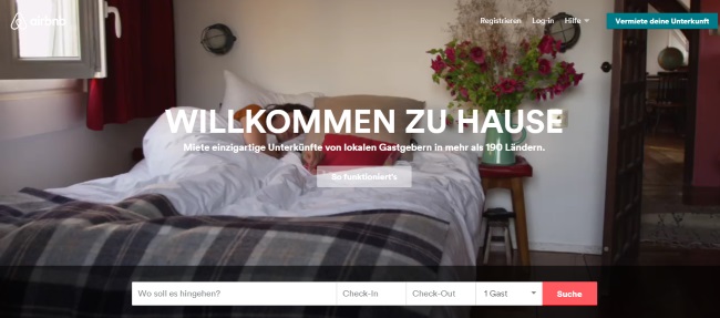 airbnb Onlineshop