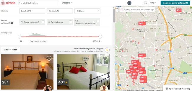 airbnb Unterkunft anmieten