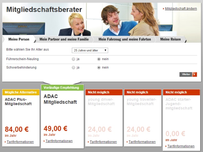 ADAC Mitgliedschaftsberater