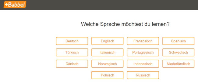 Babbel Sprachangebot