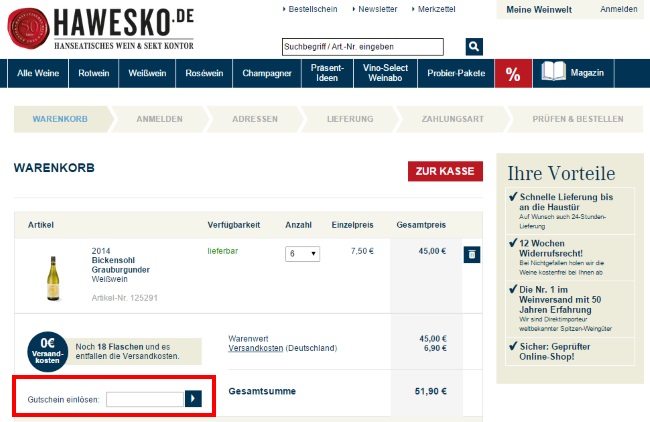 Hawesko Gutschein März 2025 • 5€ Code & mehr