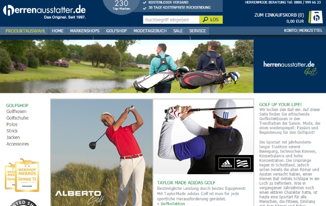 Herrenausstatter Golfshop