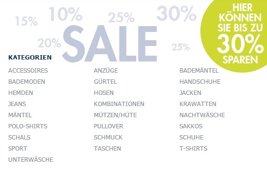 Herrenausstatter Sale