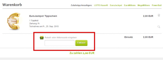 Lottoland Gutschein einlösen