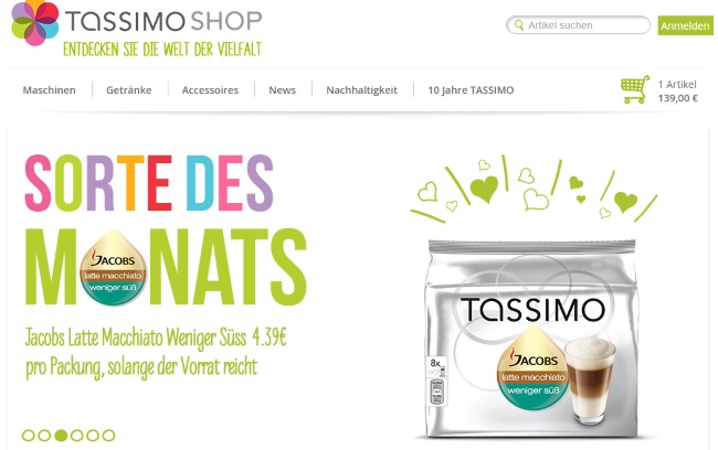 TASSIMO Onlineshop