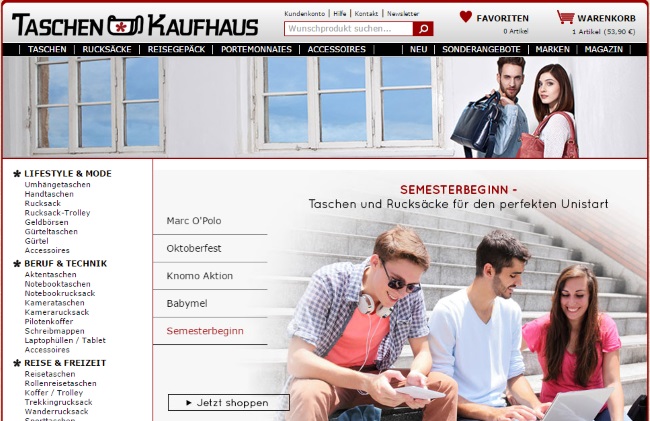 Taschenkaufhaus Onlineshop