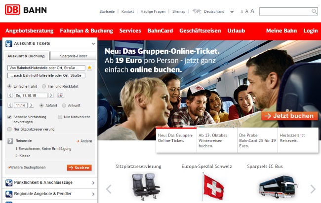 Deutsche Bahn Onlineshop