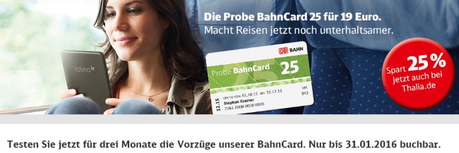 Deutsche Bahn Probe BahnCard