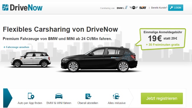 DriveNow Onlineshop