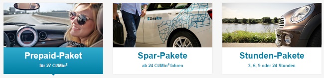 DriveNow Sparpakete