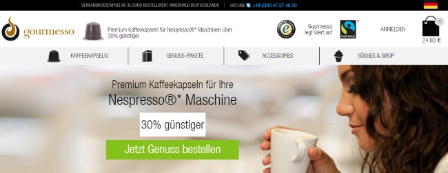 Gourmesso Onlineshop