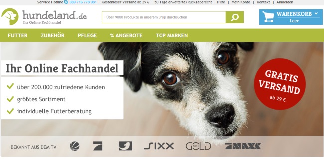 Hundeland Onlineshop