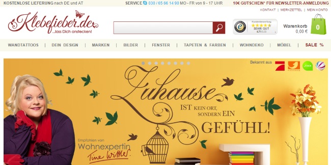 Klebefieber Onlineshop