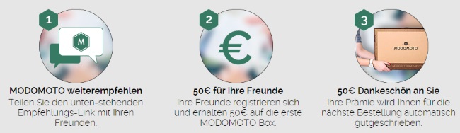 Modomoto Freundschaftswerbung