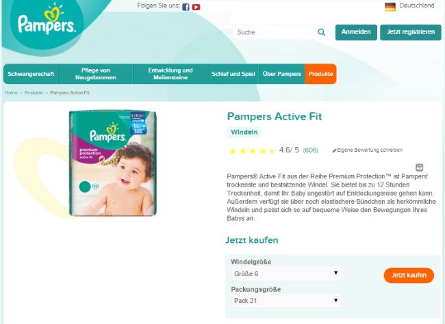 Pampers kaufen