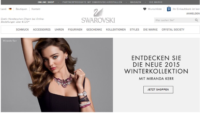 Swarovski Onlinestore