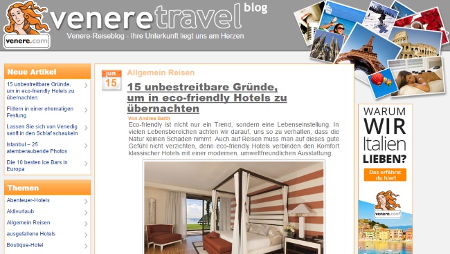 Venere Travel-Blog