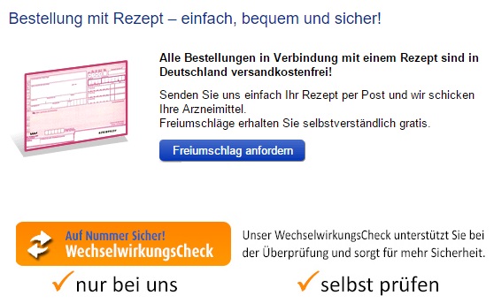 VersandApo Bestellung mit Rezept