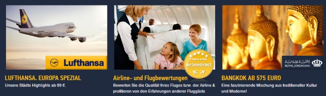 airline direct Sonderangebote