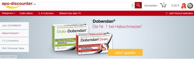 Apo-Discounter Onlineshop