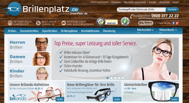 Brillenplatz Onlineshop