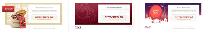 Chocri Geschenkgutscheine