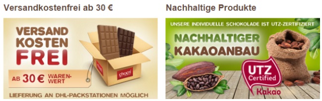 Chocri Vorteile
