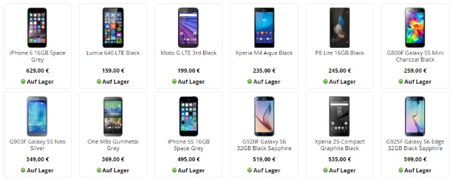 DeutschlandSIM Topseller Smartphones