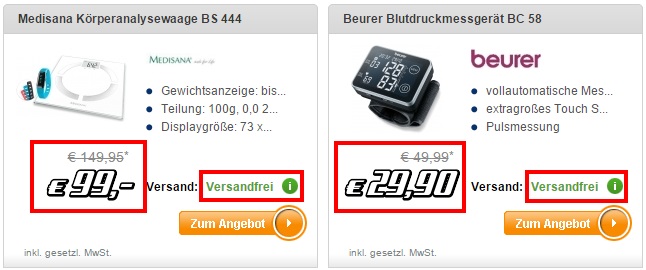 Hitseller Sparangebote